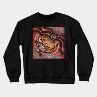 Aboriginal Art - Lizard Crewneck Sweatshirt
